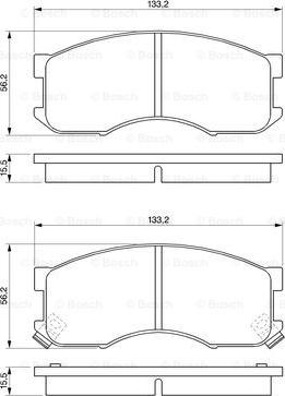 BOSCH 0 986 424 202 - Тормозные колодки, дисковые, комплект unicars.by