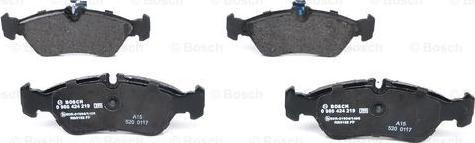 BOSCH 0 986 424 219 - Тормозные колодки, дисковые, комплект unicars.by