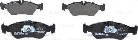 BOSCH 0 986 424 219 - Тормозные колодки, дисковые, комплект unicars.by