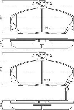 BOSCH 0 986 424 214 - Тормозные колодки, дисковые, комплект unicars.by