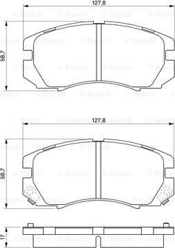 BOSCH 0 986 424 211 - Тормозные колодки, дисковые, комплект unicars.by