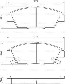 BOSCH 0 986 424 289 - Тормозные колодки, дисковые, комплект unicars.by