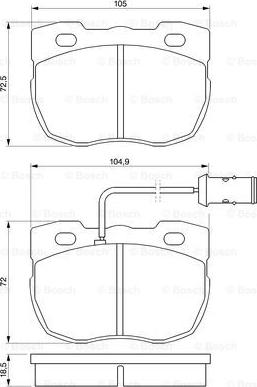 BOSCH 0 986 424 287 - Тормозные колодки, дисковые, комплект unicars.by