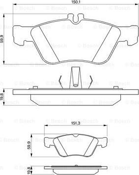 BOSCH 0 986 424 234 - Тормозные колодки, дисковые, комплект unicars.by