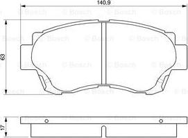 BOSCH 0 986 424 232 - Тормозные колодки, дисковые, комплект unicars.by