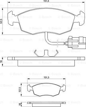 BOSCH 0 986 424 237 - Тормозные колодки, дисковые, комплект unicars.by