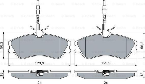 BOSCH 0 986 424 223 - Тормозные колодки, дисковые, комплект unicars.by