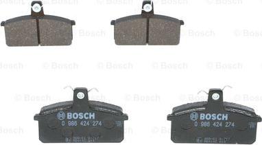 BOSCH 0 986 424 274 - Тормозные колодки, дисковые, комплект unicars.by