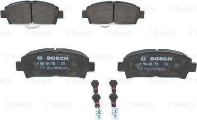 BOSCH 0 986 424 799 - Тормозные колодки, дисковые, комплект unicars.by