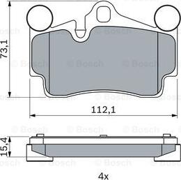 BOSCH 0 986 424 741 - Тормозные колодки, дисковые, комплект unicars.by