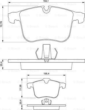 BOSCH 0 986 424 743 - Тормозные колодки, дисковые, комплект unicars.by