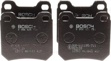 BOSCH 0 986 424 754 - Тормозные колодки, дисковые, комплект unicars.by