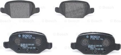 BOSCH 0 986 424 756 - Тормозные колодки, дисковые, комплект unicars.by