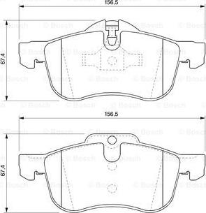 BOSCH 0 986 424 758 - Тормозные колодки, дисковые, комплект unicars.by