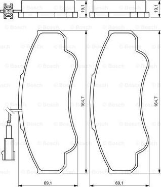 BOSCH 0 986 424 769 - Тормозные колодки, дисковые, комплект unicars.by