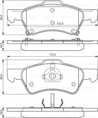 BOSCH 0 986 424 765 - Тормозные колодки, дисковые, комплект unicars.by