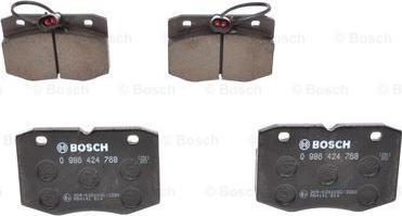 BOSCH 0 986 424 768 - Тормозные колодки, дисковые, комплект unicars.by