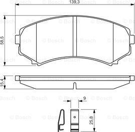 BOSCH 0 986 424 709 - Тормозные колодки, дисковые, комплект unicars.by