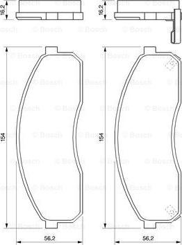 BOSCH 0 986 424 714 - Тормозные колодки, дисковые, комплект unicars.by