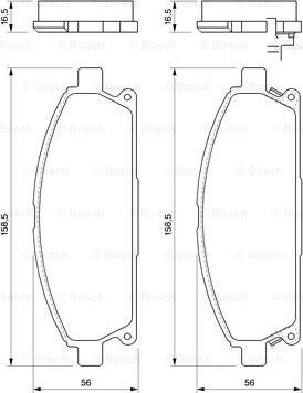 BOSCH 0 986 424 715 - Тормозные колодки, дисковые, комплект unicars.by