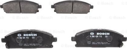 BOSCH 0 986 424 715 - Тормозные колодки, дисковые, комплект unicars.by