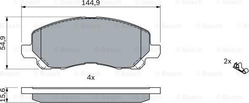 BOSCH 0 986 424 716 - Тормозные колодки, дисковые, комплект unicars.by