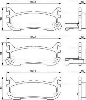 BOSCH 0 986 424 782 - Тормозные колодки, дисковые, комплект unicars.by