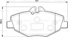 BOSCH 0 986 424 787 - Тормозные колодки, дисковые, комплект unicars.by