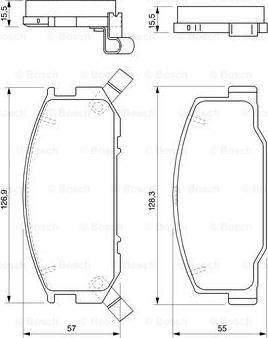 BOSCH 0 986 424 724 - Тормозные колодки, дисковые, комплект unicars.by