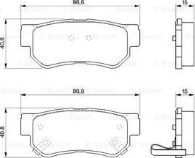 BOSCH 0 986 424 728 - Тормозные колодки, дисковые, комплект unicars.by