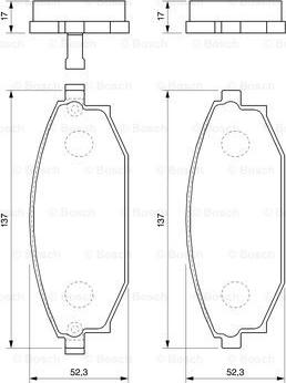 BOSCH 0 986 424 727 - Тормозные колодки, дисковые, комплект unicars.by