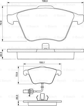 BOSCH 0 986 424 779 - Тормозные колодки, дисковые, комплект unicars.by