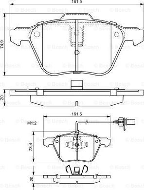 BOSCH 0 986 424 777 - Тормозные колодки, дисковые, комплект unicars.by