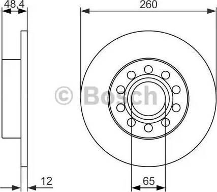 BOSCH 0 986 479 952 - Тормозной диск unicars.by