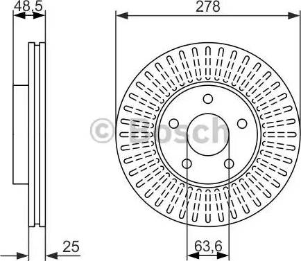 BOSCH 0 986 479 957 - Тормозной диск unicars.by