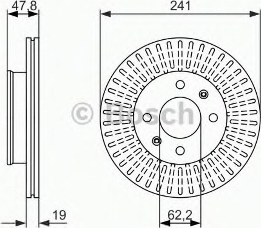 BOSCH 0 986 479 962 - Тормозной диск unicars.by