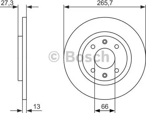 BOSCH 0 986 479 909 - Тормозной диск unicars.by