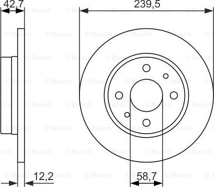 BOSCH 0 986 479 905 - Тормозной диск unicars.by