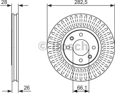 BOSCH 0 986 479 908 - Тормозной диск unicars.by