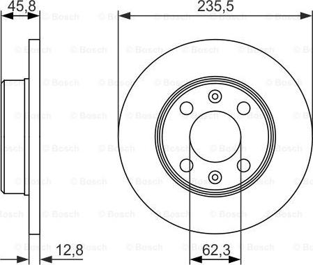 BOSCH 0 986 479 913 - Тормозной диск unicars.by