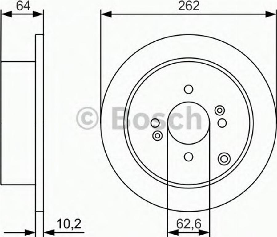 BOSCH 0 986 479 983 - Тормозной диск unicars.by