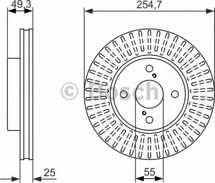 BOSCH 0 986 479 936 - Тормозной диск unicars.by