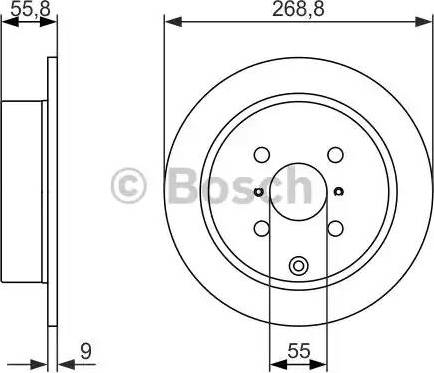 BOSCH 0 986 479 938 - Тормозной диск unicars.by