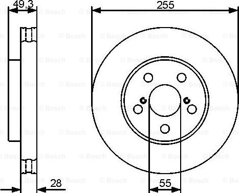 BOSCH 0 986 479 490 - Тормозной диск unicars.by