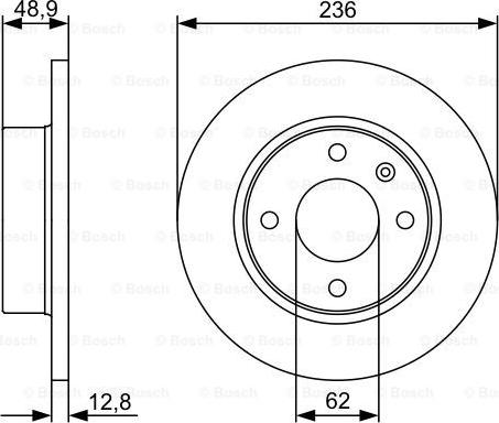 BOSCH 0 986 479 491 - Тормозной диск unicars.by