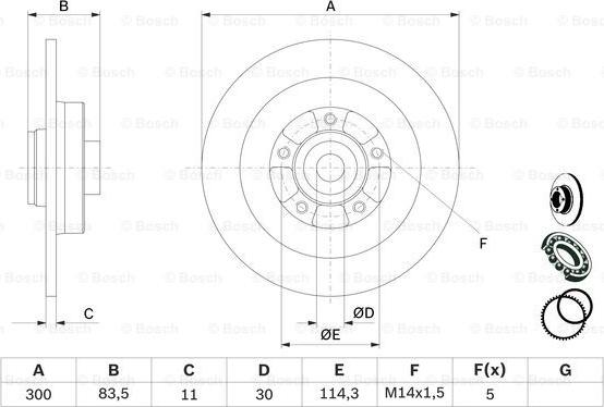 BOSCH 0 986 479 445 - Тормозной диск unicars.by