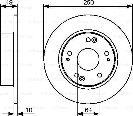 BOSCH 0 986 479 450 - Тормозной диск unicars.by