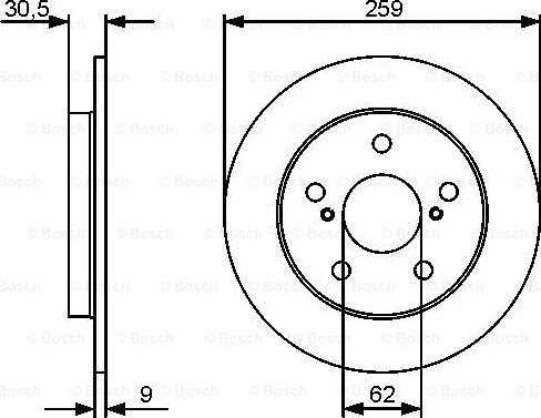 BOSCH 0 986 479 418 - Тормозной диск unicars.by