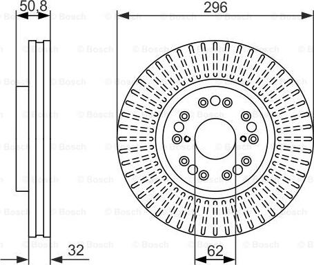 BOSCH 0 986 479 485 - Тормозной диск unicars.by