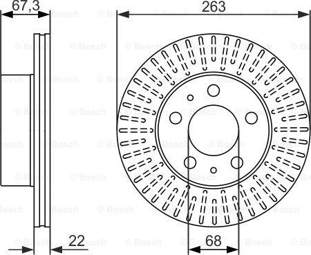 BOSCH 0 986 479 480 - Тормозной диск unicars.by